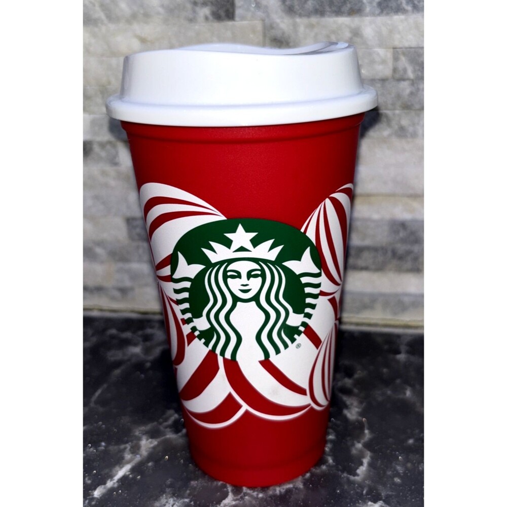 Starbucks Red Holiday Reusable Hot Cup w/Lid 16 Oz 2024 Red Cup Day Collectible